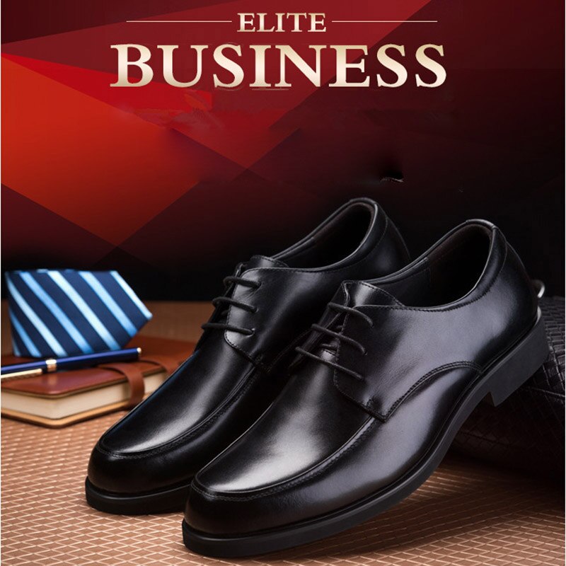Reetene oxford sko til mænd kjole sko rund tå business bryllup mænd formelle sko slidstærke retro sko herre
