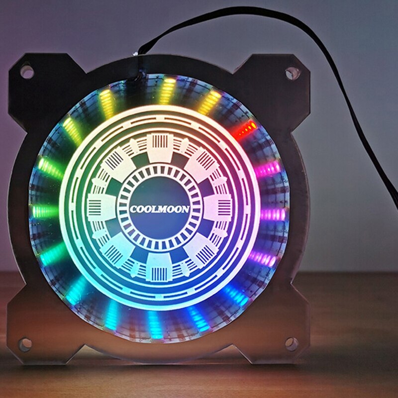 COOLMOON RGB Infinite Light Board 12cm Double-Sided Light-Emitting Chassis Decorative Light Use for DIY Computer Chassis