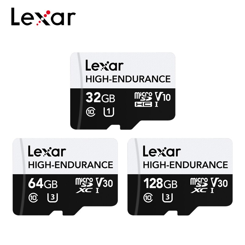 Lexar High-Endurance Micro SD Cards 128GB Up To 12,000 Hours Video Recording Memory TF Card For Dash Cam Home Security Camera