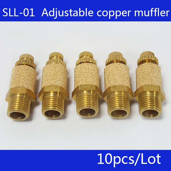 10pcs/lot Series throttle silencer SLL-01,Thread 1/8&quot; copper silencer