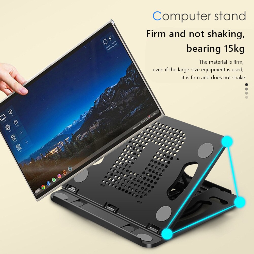Tragbarer laptopständer, faltbare halterung, drehbare und verstellbare halterung für tablets, notebooks, mobiltelefone und computerzubehör