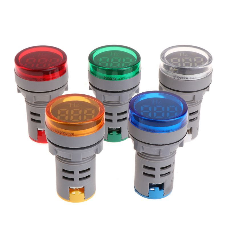 22mm LED Display AC Frequency Meter Electricity Hertz Indicator Hz P lot Light