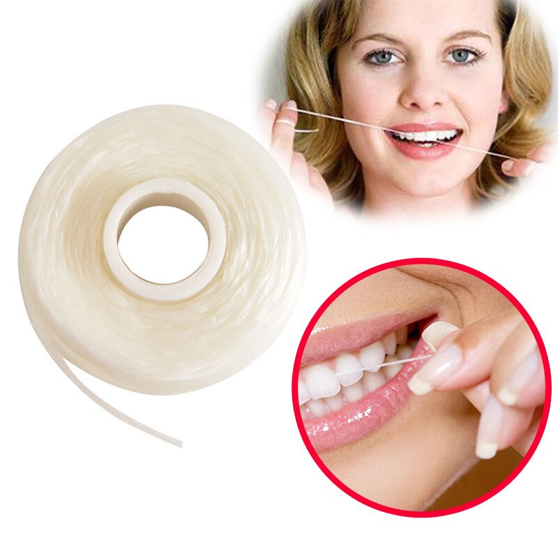 50M Draagbare Mini Dental Floss Mondhygiëne Met Box Praktische Gezondheid Hygiëne Levert Spool Tandenstoker Tanden Flosse Kleur Willekeurige