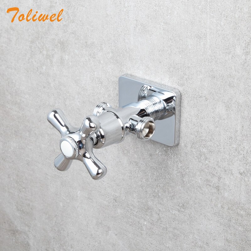 Chrome Finish Three Way One inlet two outlet 3 way Triangle Valve Brass Angle Stop Valve WF0035