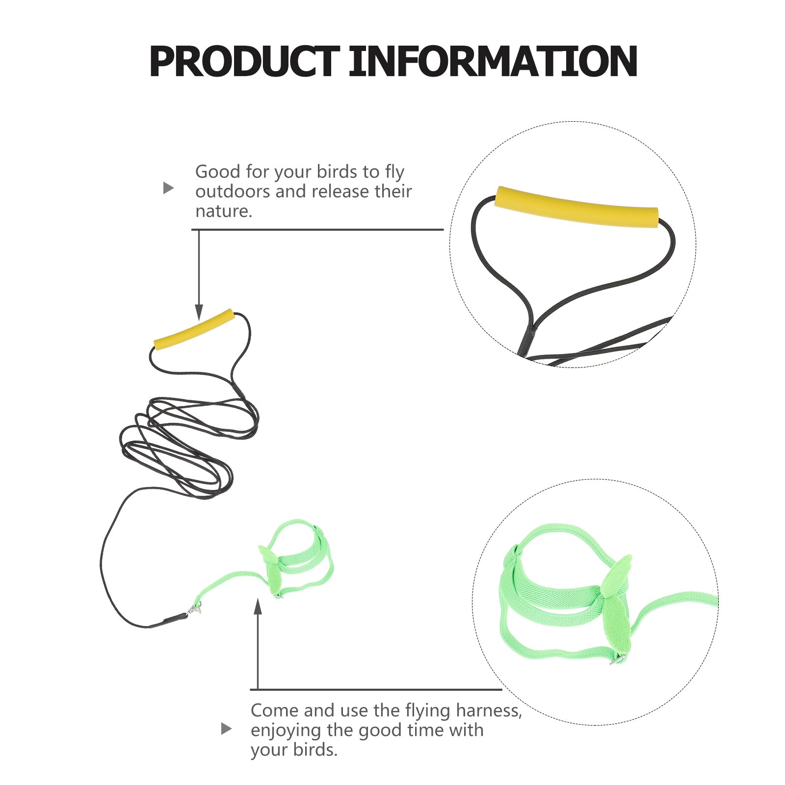 1pc Cockatoo Harness Outdoor Parrot Flying Rope Rearing Parrot Accessory