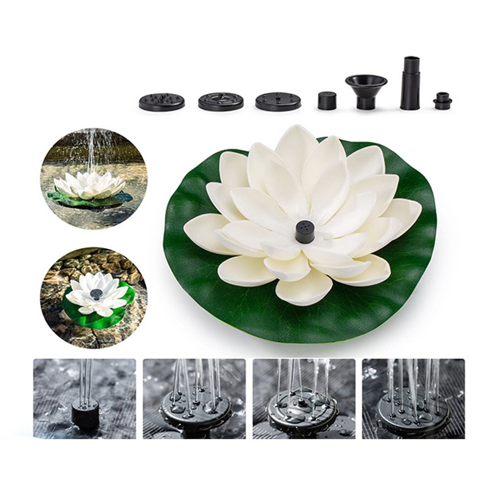 Solar Lotus Fountain Lotus Flower Fountain Pump Garden Fountain Pond Solar Fountain Water Pump for The Pond