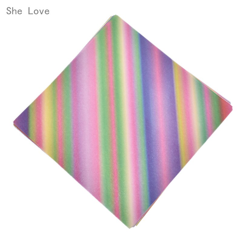 Chzimade 48 Sheets Gradients Rainbow Origami Paper DIY Kids Students Art Handcrafts
