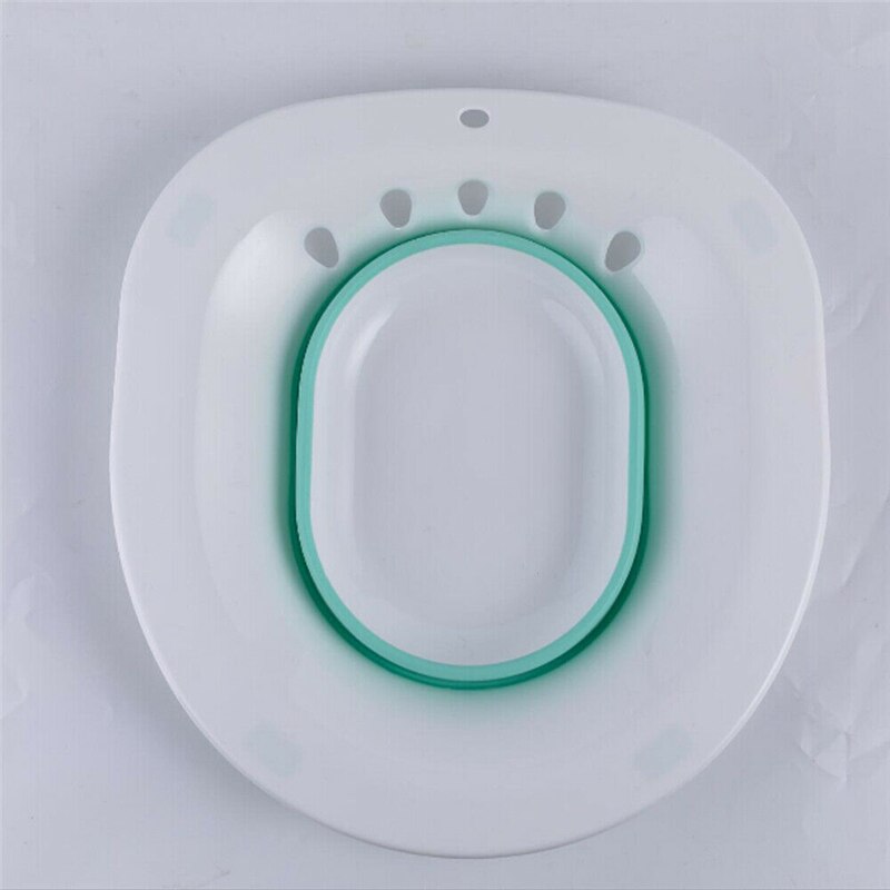 Portable Folding Toilet Sitz Bath Tub Soaking Basin for Pregnant Women Hemorrhoid Patient Moon Care Folding Free Bidet Tub: Green