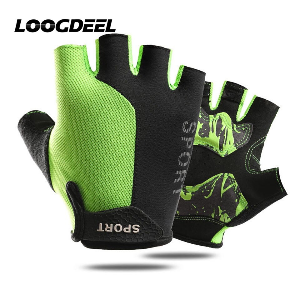 LOOGDEEL Gym Heavyweight Sports Exercise Weightlifting Gloves Body Building Training Sport Fitness Gloves for Fitness Equipment: Green / XL