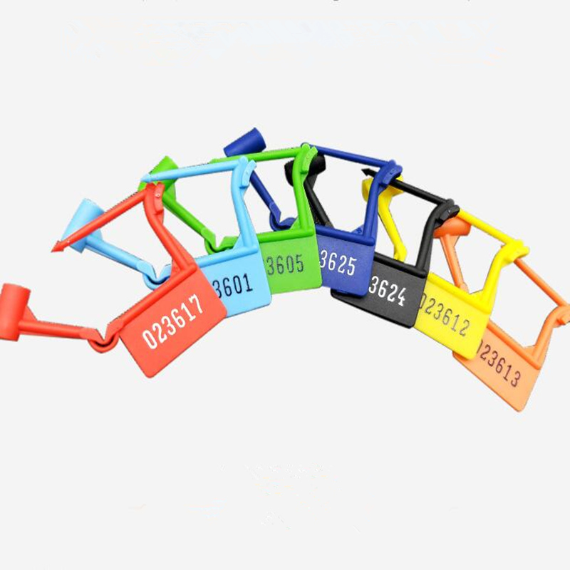 100Pcs Plastic Hangslot Seal Anti-Diefstal Beveiliging Seal Wegwerp Lock Voor Bagage Tas Airbags