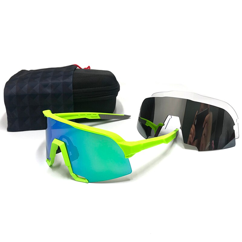 Outdoor Cycling 100 s2 occhiali da sole da uomo bici occhiali Anti-UV moto sport Mountain Bike UV400 Set di occhiali fotocromatici: B6