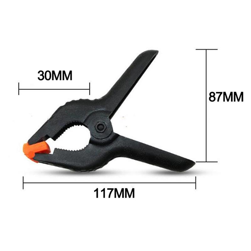 Mini clip de fixation à ressort réglable, en plastique, 4 pouces, pour arrière-plan de photographie, tissu, travail du bois