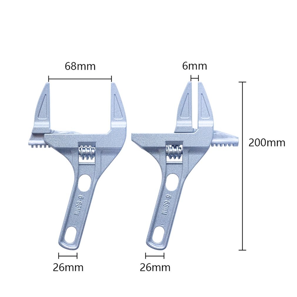 Aluminum Alloy Multifunctional Hand Tool Adjustable Spanner Universal Key Nut Wrench Home Use Hand Tools Multitool