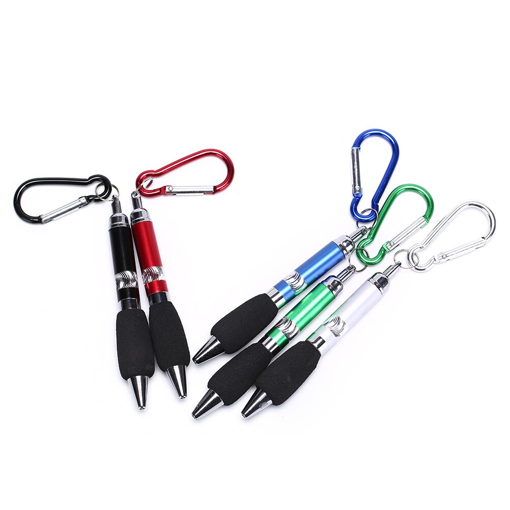 1 Pc Intrekbare Badge Reel Golf Scoren Pen Riem Clip Met Karabijnhaak Karabijnhaak Willekeurige Kleur 16 Cm Draagbare Karabijnhaak pen