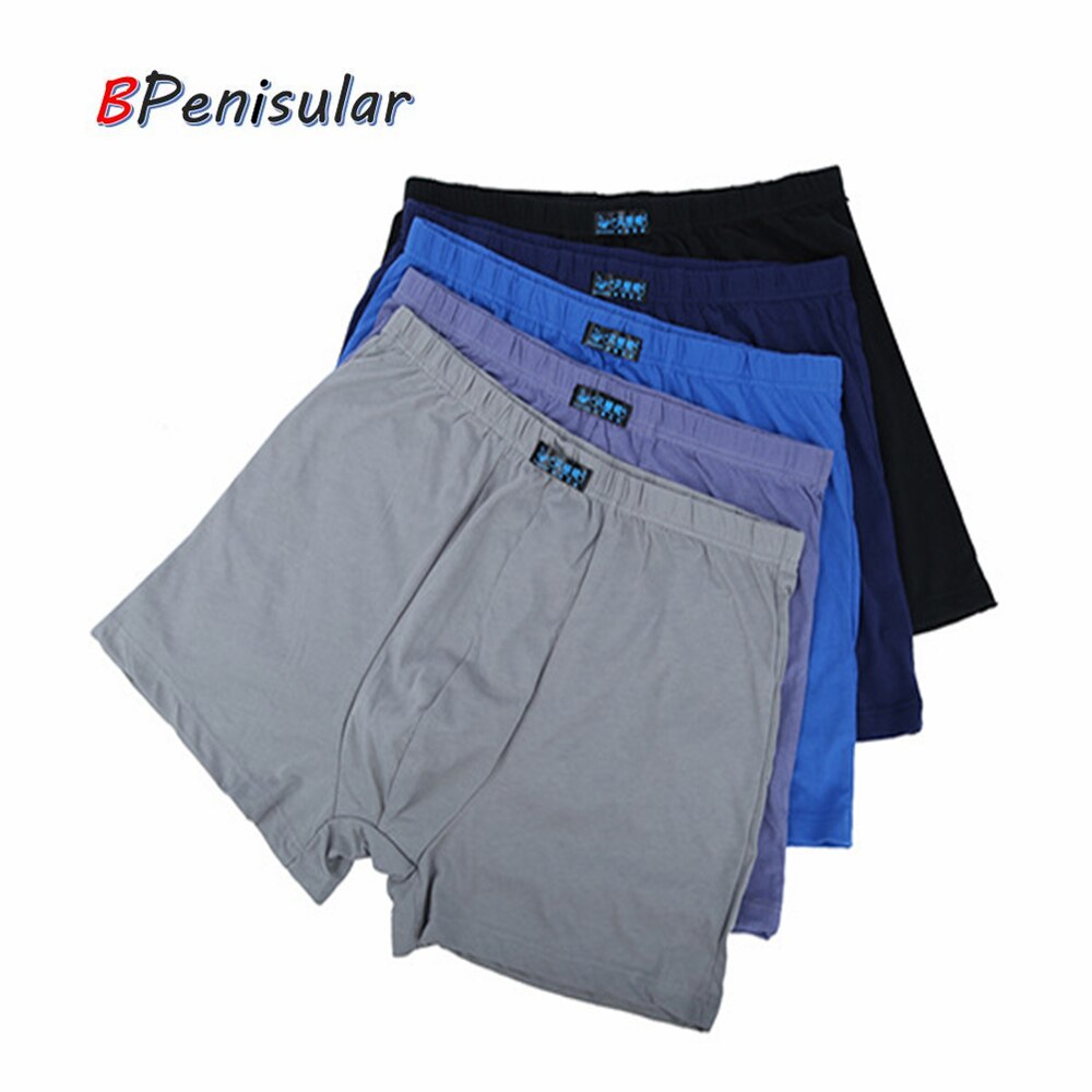 Men Boxers Pantie Underpant Loose Under Wear Large Short Cotton Plus 8XL Big Size Underwear Boxer Male 5Pcs/Lot Random Color