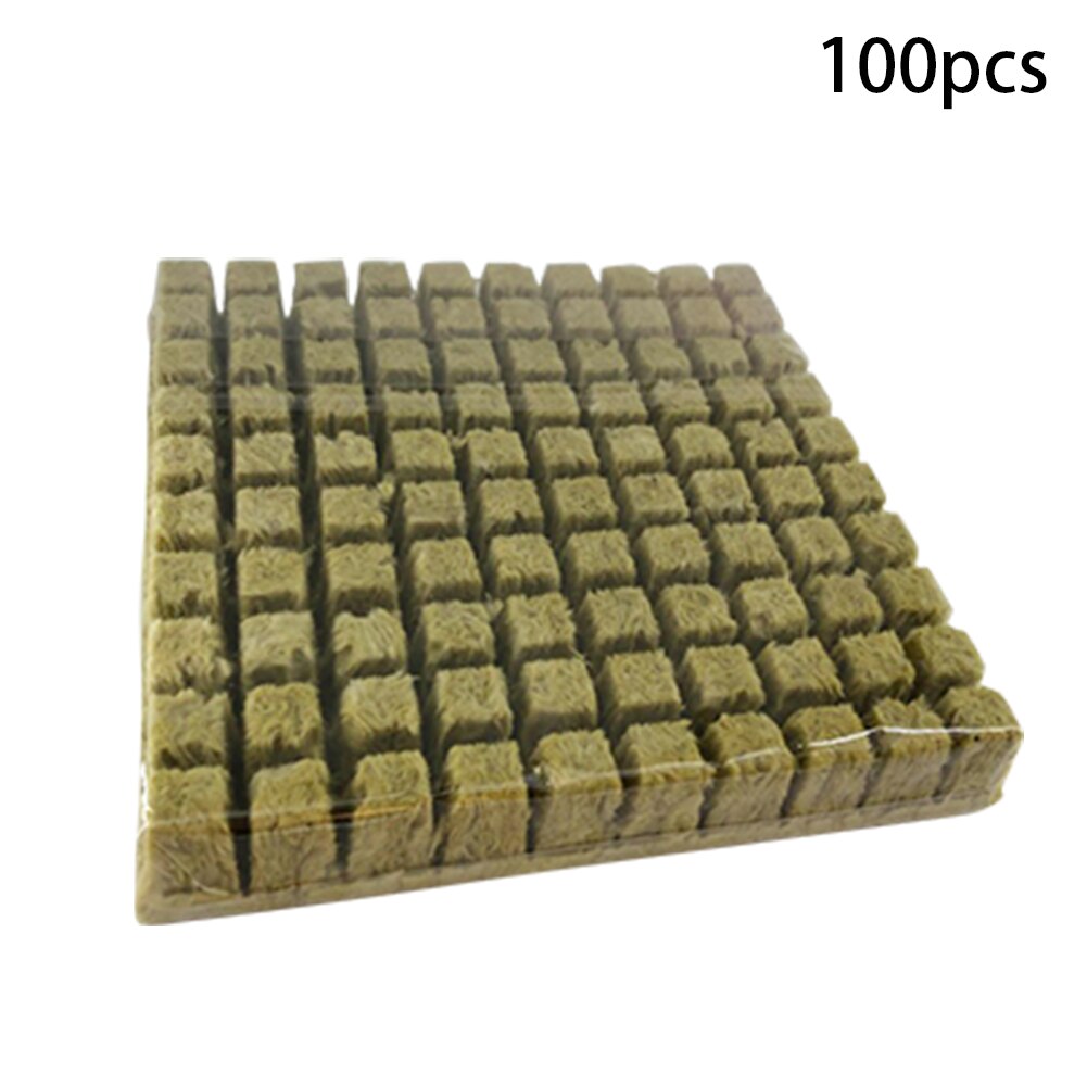 Mini bloques agrícolas de jardín, cubo hidropónico para cultivo de plantas, compresa Base, medios de cultivo prácticos, sin suelo, ventilado: 1Inch 100pcs
