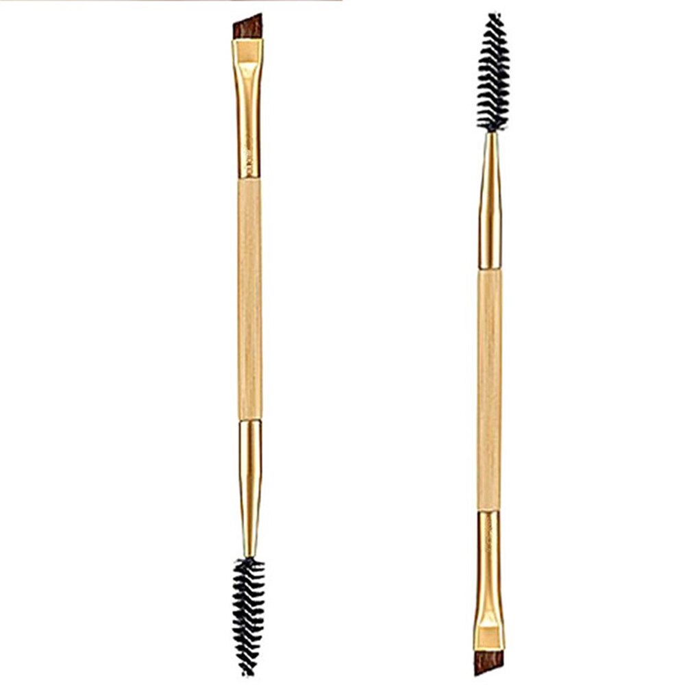 Eyebrow Brush Beauty Makeup Wood Handle Eyebrow Brush Eyebrow Comb Double Ended Brushes Make Up Beauty Tools: Default Title