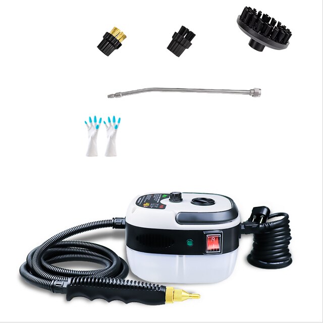 220V 3Bar Home Electric Steam Cleaner Household Steam Generator 2500W Car/Air Conditioner/Range Hood Multi High Pressure Washer: 220V white / EU