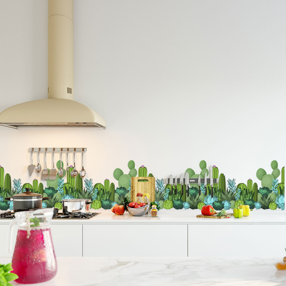 Cactus Succulent Plant Wall Sticker Border Decal Vinyl Mural Girls Nursery Decor