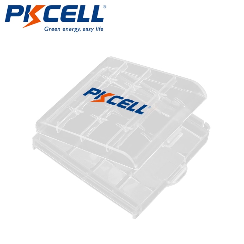 5Pcs PKCELL AA AAA Battery Box Cassa del Supporto di Plastica Scatola di Immagazzinaggio Della Copertura Della Cassa Bianca Del Supporto Scatola di Immagazzinaggio Della Batteria