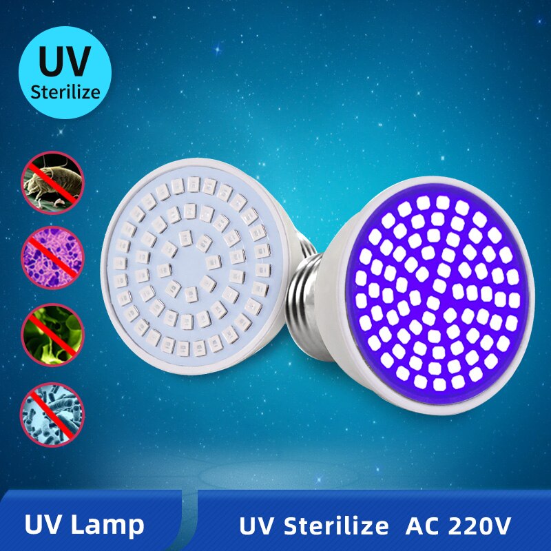 Bombillas LED OK-B E27, Bombilla ultravioleta UVC, foco esterilizador E27, luces de ozono, luz desinfectante para interiores, luces LED de maíz