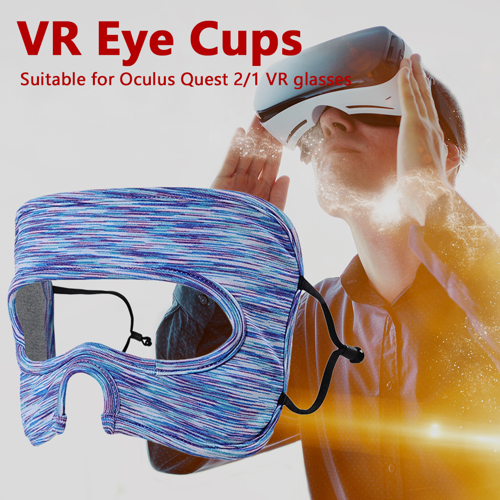 For Oculus Quest 2 1 Virtual Reality Headset Eye Mask Cover VR Glasses Adjustable Elastic Breathable Sweat Band VR Accessories