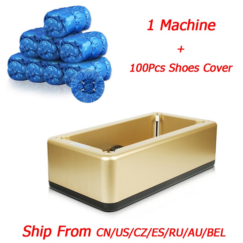 Dispensador automático de cubiertas para zapatos, máquina de Patucos desechables, antigotículas, para el hogar y la Oficina: Gold Sets