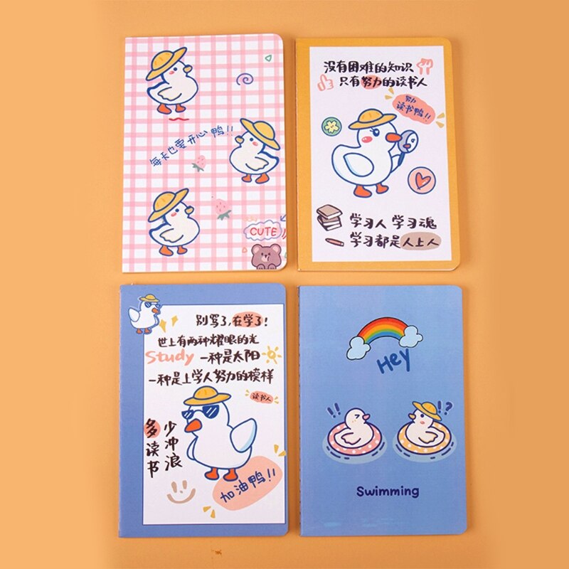Cute Softcover Notebook Cartoon A5 Notebook 30 Sheets for Office School Home Cartoon Animal Soft Cover Student Notepad