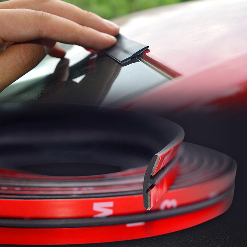 4M Car Roof Protector Seal Noise Insulation Auto Weatherstrip Front Rear Windshield Edge Sealing Strip Sticker Car Accessory
