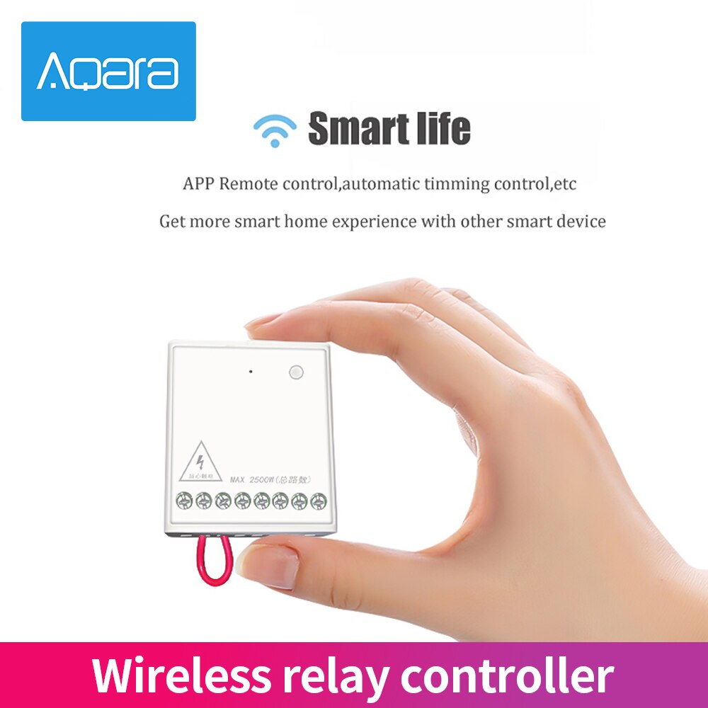 Original Aqara Wireless Relay Controller 2 Channels Two-way Control Module Work For Xiaomi Mijia APP and Home Kit