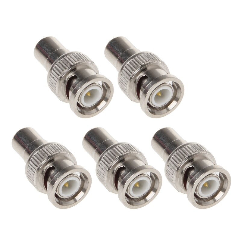 5x macho BNC a RCA adaptador conector Coaxial hembra para videovigilancia CCTV WXTA