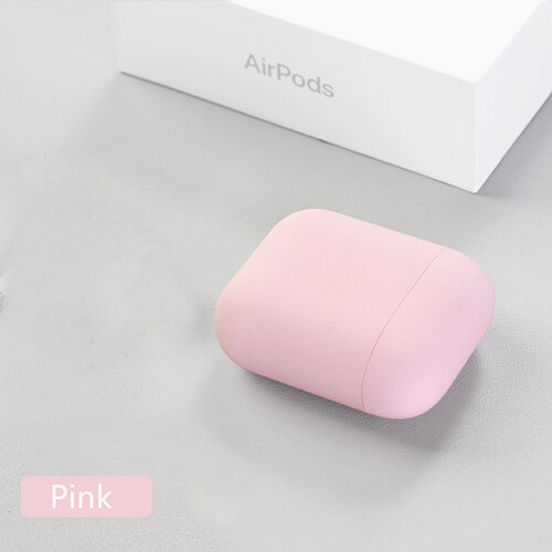 Custodia In Silicone originale Per Apple Airpods 2 Sottile Della Copertura Ultra sottile Custodie Multicolor Protettiva delicato Della Pelle per Airpods di Goccia: pink