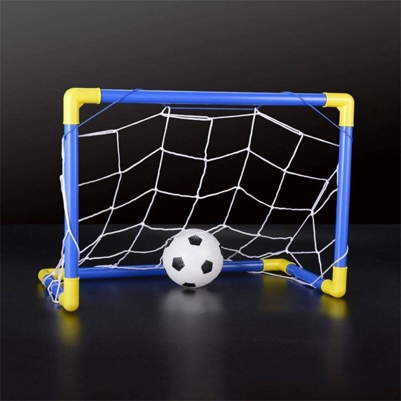 Opvouwbare Mini Voetbal Voetbal Doelpaal Netto Set Met Pomp Kids Sport Indoor Outdoor Games Speelgoed Kind Plastic