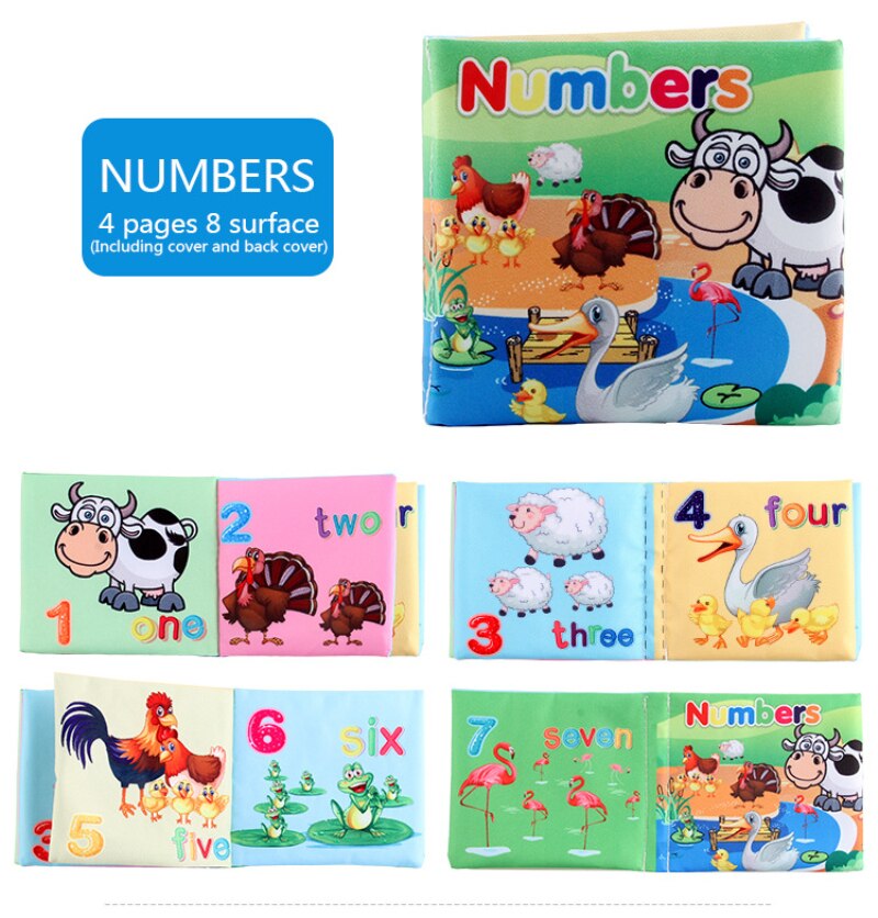 Baby Doek Boek Intelligence Development Zachte Leren Cognize Lezen Boeken Vroege Educatief Speelgoed Lezingen 0-12 Maanden: 05