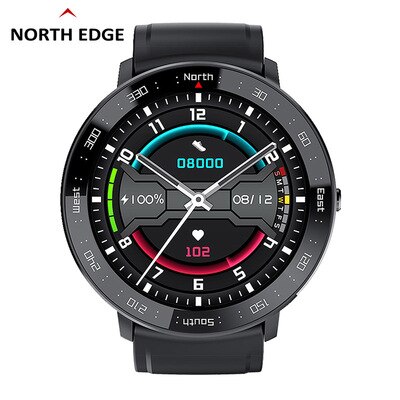 Noord Rand Mannen Outdoor Sport Horloge Hartslagmeter Fitness Mannen En Vrouwen Smart Horloge Bluetooth Voor android Ios: black