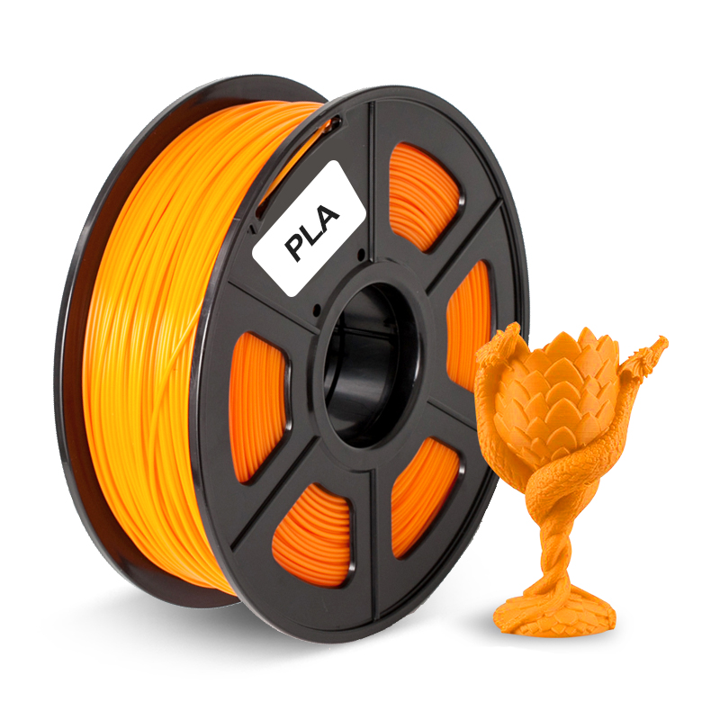 Matériau d&#39;impression pour imprimante 3D FDM, Filament PETG PLA 1kg, tolérance de diamètre +/-1.75mm, 0.02 m/rouleau, 320 sans bulle, haute résistance, 100% mm: PLA Orange