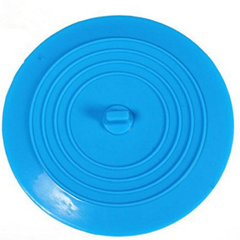 15cm De Douche En Silicone Bouchon de Vidange Accessoire Baignoire Stoppeur à l'épreuve des Fuites De Cuisine évier Bassin Couvercle Plat Rond Universel: Blue