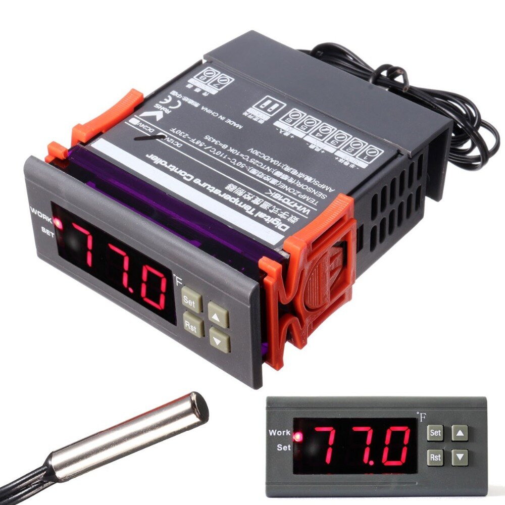 WH7016K DC12V Digitale Halbleiter Temperatur Regler Thermoelektrische Kühler Peltier Thermostat