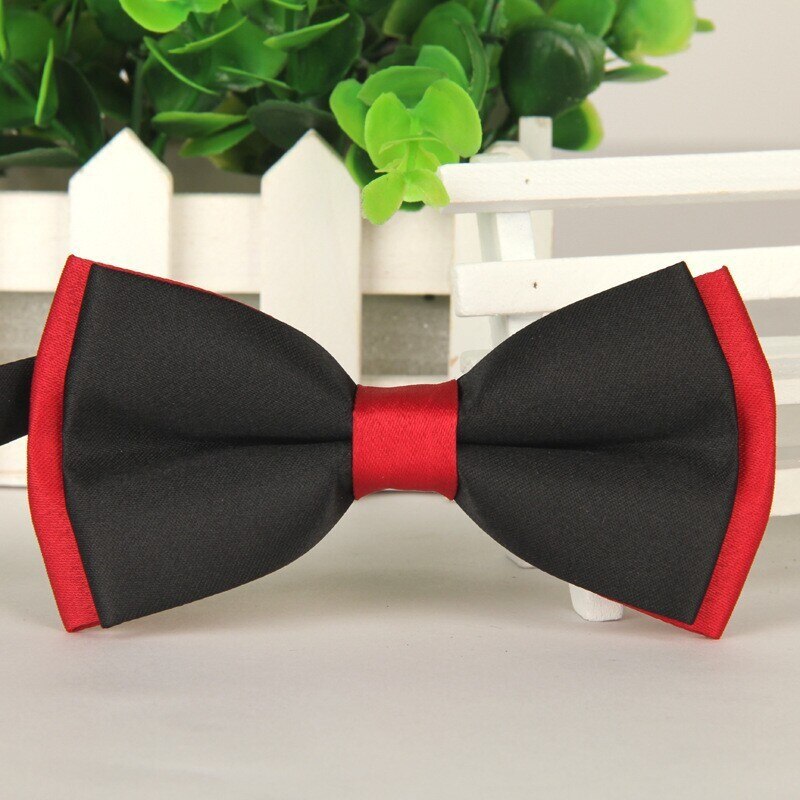 SHENNAIWEI men's black and red bow ties for men 12cm*6cm neckwear bowties