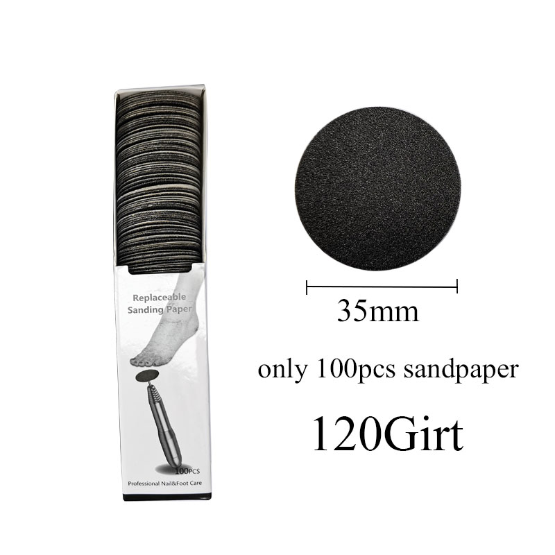 35 MILLIMETRI Sostituibile Carta Vetrata Strumenti di Pedicure manicure Pedicure 3/32 ''discoteca Piede Pelle Morta Rimuovere Carta Abrasiva discoteca Ugello: Grigio chiaro