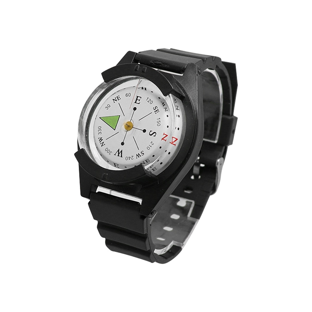 Portable Navigation Compass Watch Silicon Strap Waterproof Mountaineering Camping Hiking Luminous Compasses for Outdoor Activity