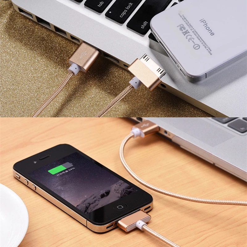 Für iPhone 4S Kabel 30-poliges schnelles USB-Ladegerät für Apfel iPhone 4S iPad 2 3 iPod berühren Nano iPhone4 Daten synchronisieren-Kabel-Adapterkabel