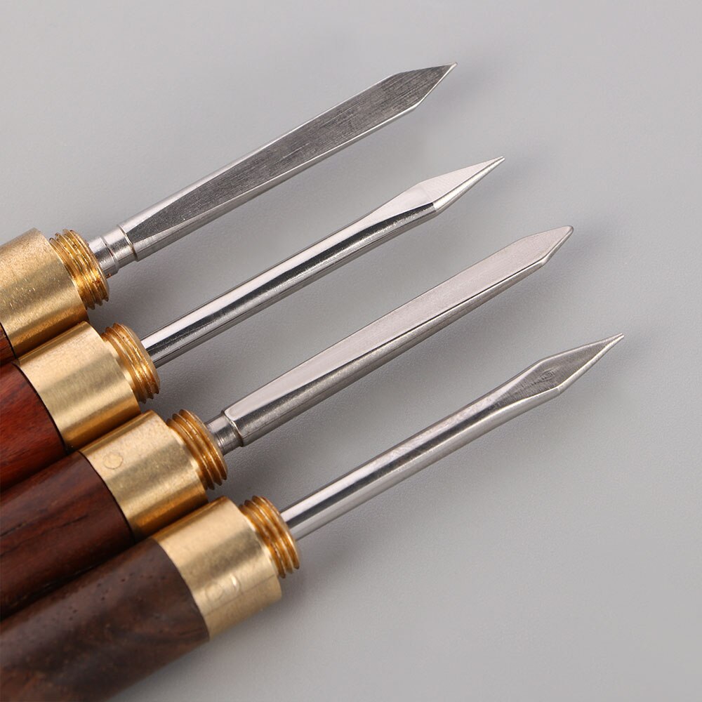 1Pcs Sandalwood Tea Knife Needle Pick With Wood Handle Puer Tea Tools Cone Needle Breaking Prying Tea Brick Tool