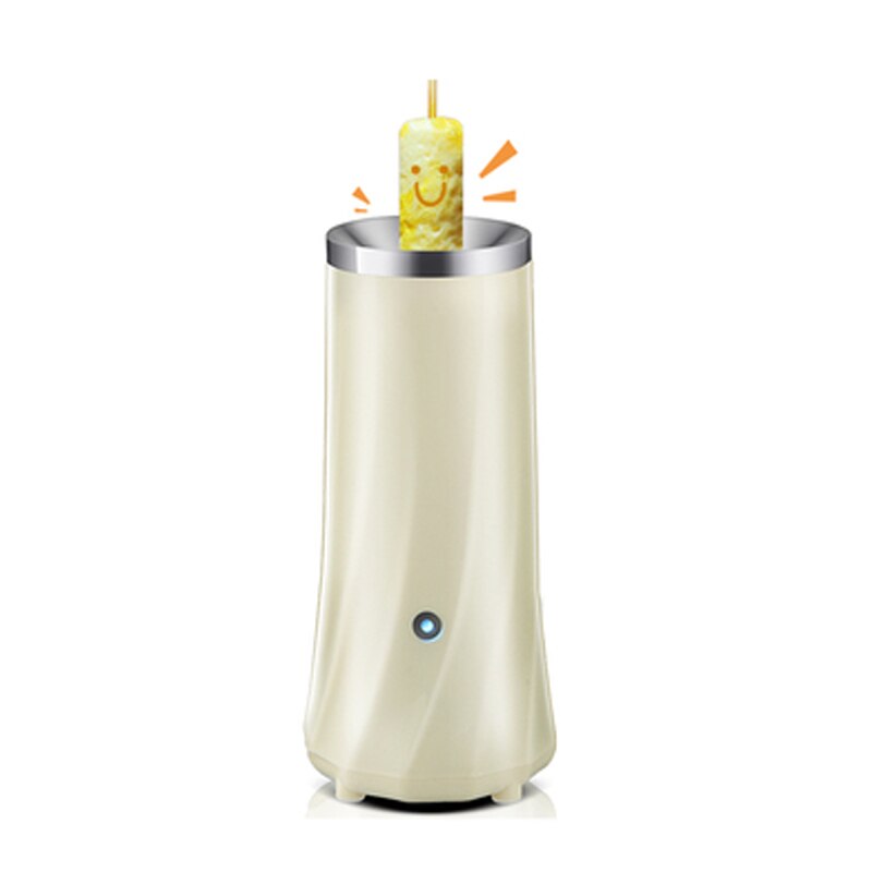 DMWD Automatic Egg Roll Maker Mini Electric Eggs Boiler Cup Omelette Breakfast Machine Cooking Tools Eggmaster Sausage Burrito: Rice white