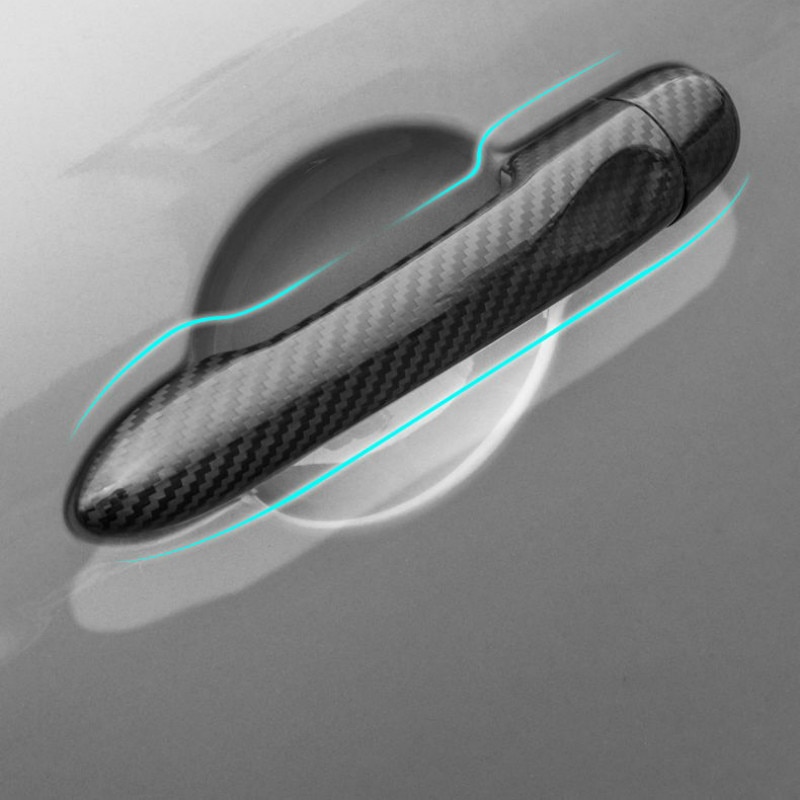 For Renault Clio IV Clio 4 Lutecia Carbon Fiber Car Door Handle Cover Accessories