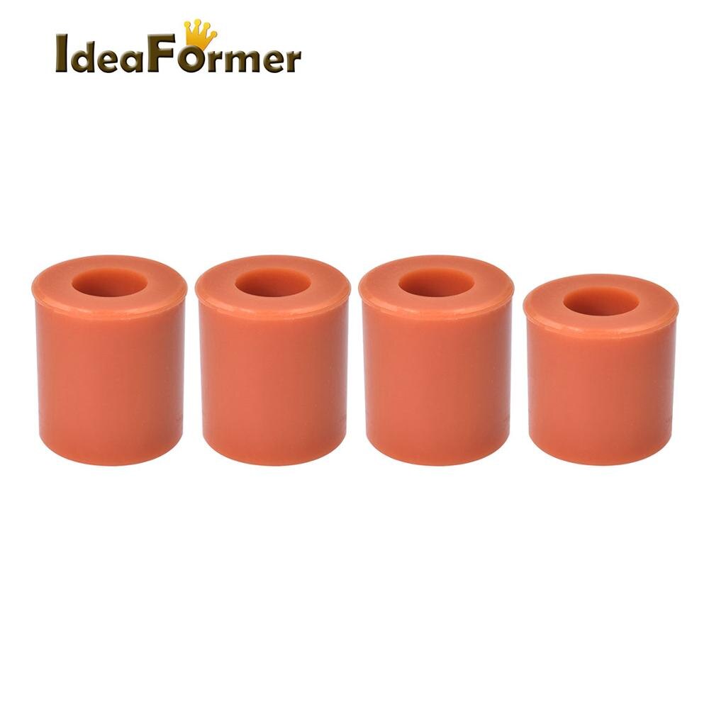 Colonna di livellamento del letto caldo del distanziatore solido ad alta temperatura del Silicone delle parti della stampante 1set 3D 3pcs lungo + 1PC corto per CR10/CR10S Ender-3: Orange