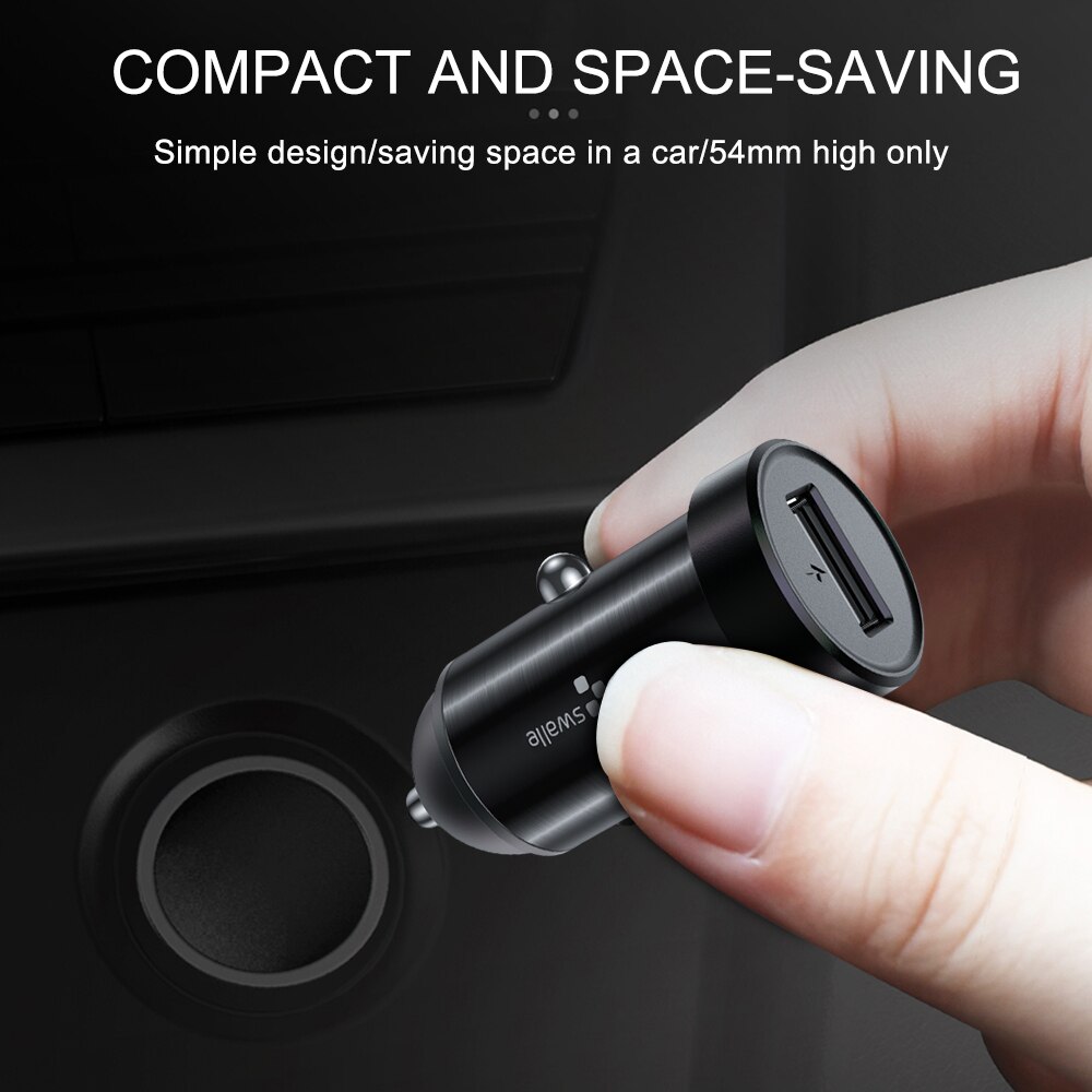 2020 Swalle mini USB Caricabatteria Da auto per Il Telefono mobile tavoletta GPS Veloce Caricabatteria Da auto-Caricabatteria Da auto USB Caricatore Del Telefono adattatore in auto