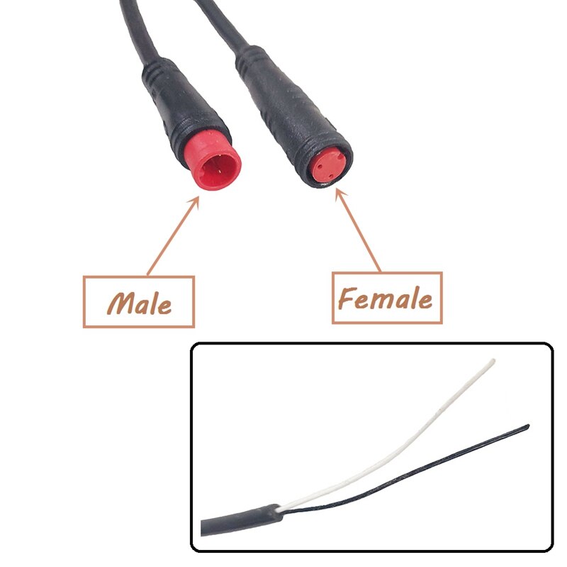 Waterdichte Kabel Connector Voor Ebike Licht Throttle Ebrake Display Ebike Onderdelen Verleng Kabel