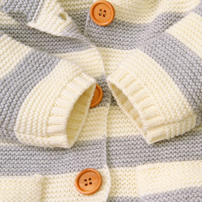 0-24M Newborn Baby Sweater Kid Boy Girl Knitted Autumn Winter Warm Hooded Cardigan Sweater Cute Sweet Animal Outfit