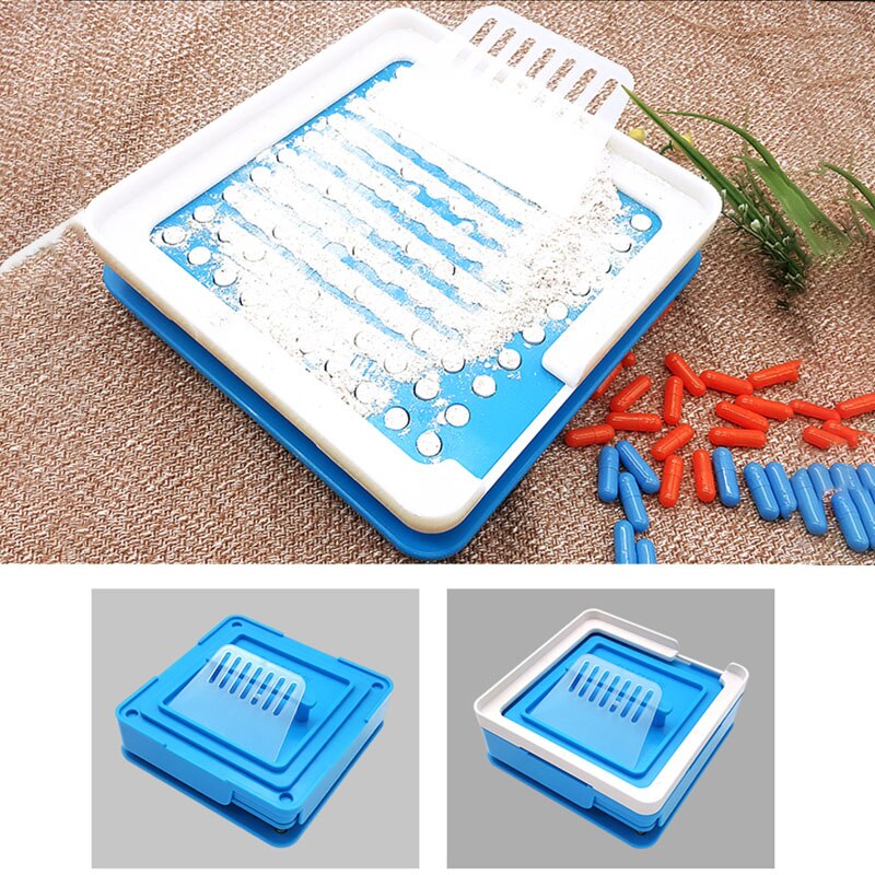 00# blue 100 Hole Plastic Manual Capsule Filling Machine Manual Capsule Filling Board